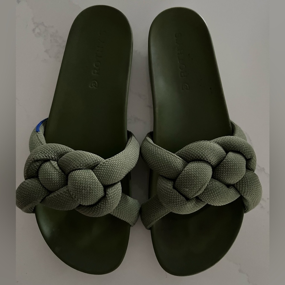 Rothy’s Green Bubble Slide Sandals 7.5 - Picture 2 of 5